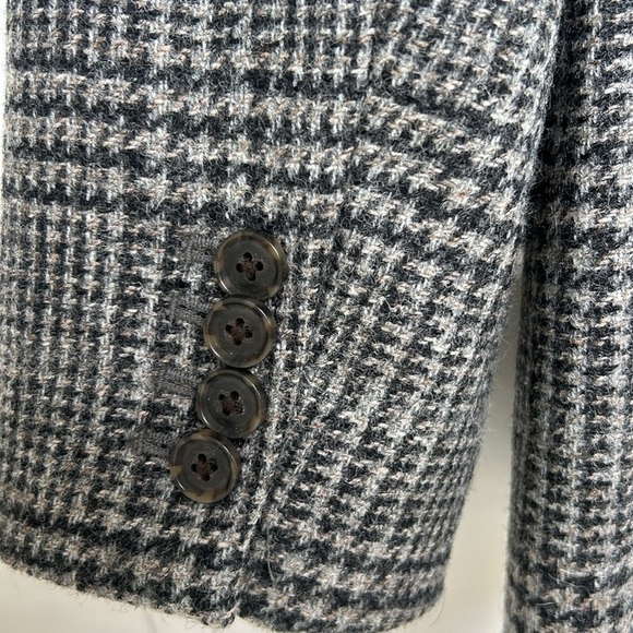 J. Crew Willa Blazer in Houndstooth Wool Grey Black Size 8 - Picture 8 of 16